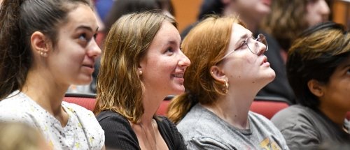 Norwich Students At A Presentation