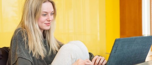 Norwich University Student Studying in Mack Hall