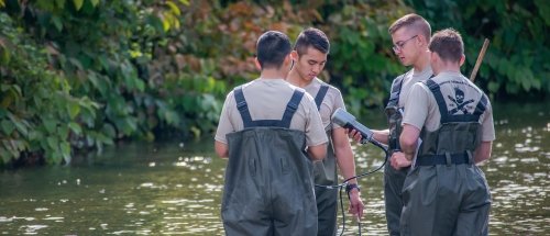 Norwich Students Environmental Science and Biology on Dog River