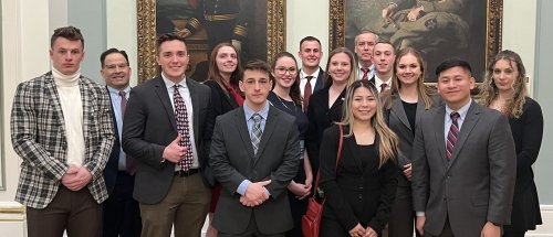 Norwich Political Science Students at Embassy Trip