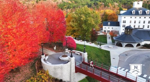 Image of Norwich University campus with fall season color