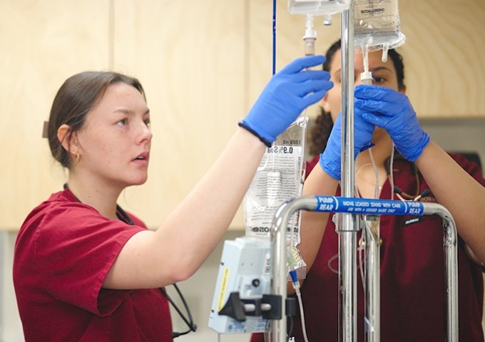 Image of Nursing students at Norwich University