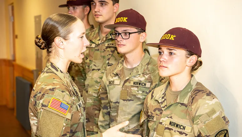 Rooks in the barracks being instructed by cadre.