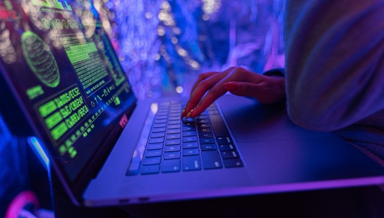 Person using a laptop