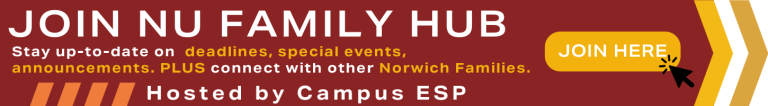 Join NU family hub. Hosted by Campus ESP banner ad.