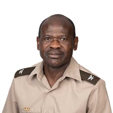 Moses Tefe in uniform