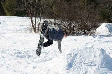 Snowboarding at Shaw Outdoor Center