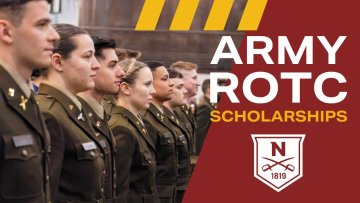 Army ROTC Scholarships Webinar cover image of cadets lined up at attention